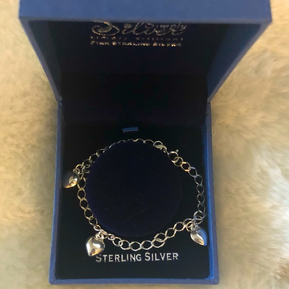NEW kids Sterling Silver Bracelet Charm Hearts